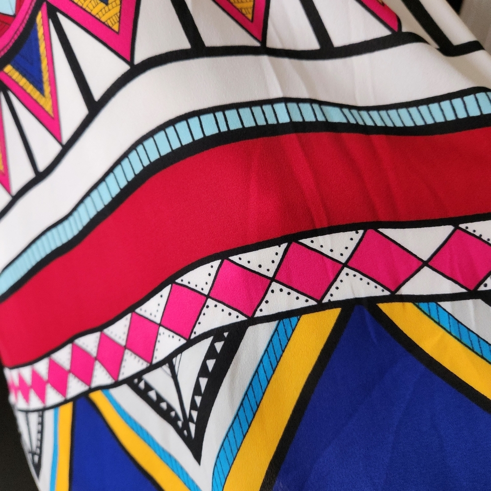 Buttons Boho Aztec Slip Dress - Picture 3 of 6